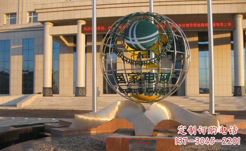 常州精工打造,全球通用的不锈钢地球雕塑