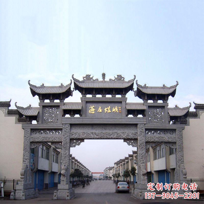 常州让古典艺术绽放在您的家园中——中领雕塑仿古石雕牌楼