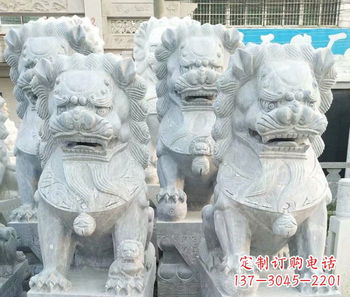 常州企业景观装饰大理石狮子雕塑