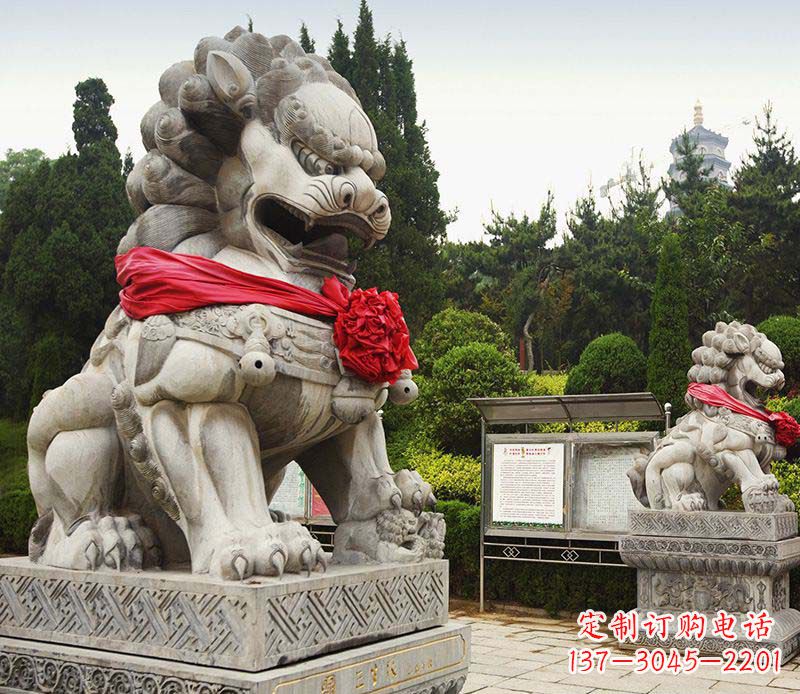 常州艺术精美大理石狮子雕塑