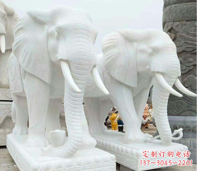 常州企业门口大象石雕
