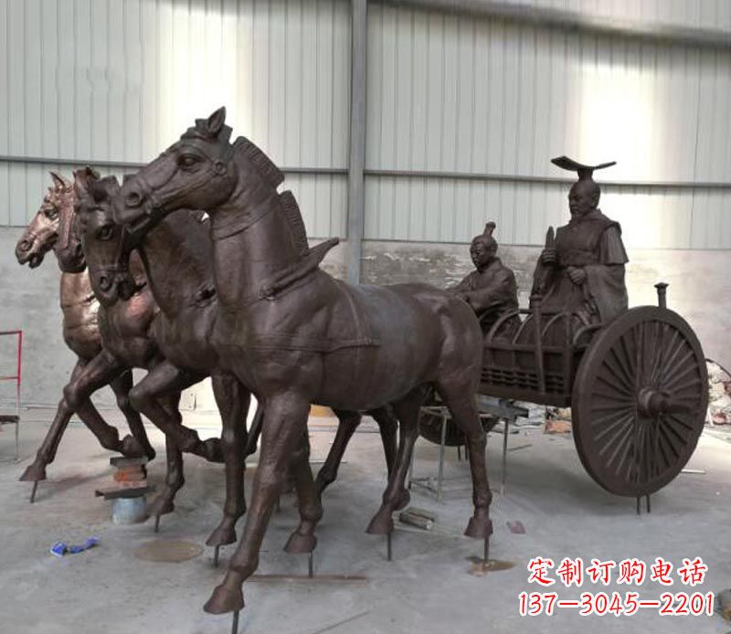 常州马车雕塑-传承秦朝历史文化
