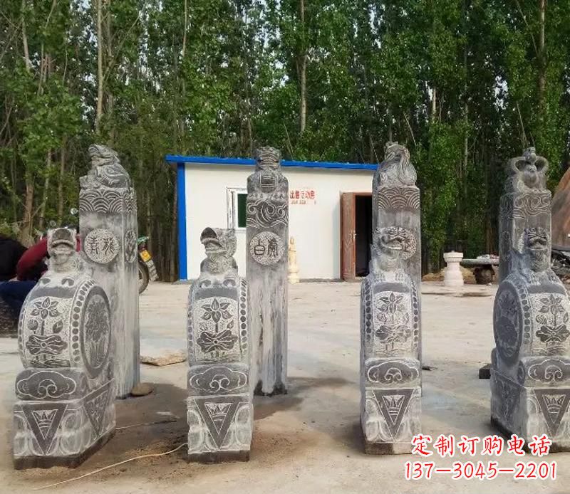 常州青石抱鼓石门墩雕塑