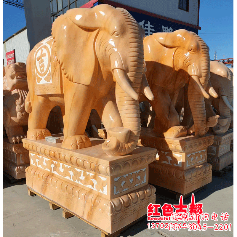 常州青石大象雕塑--专业定制,精美外观