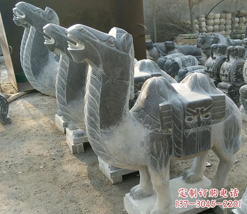 常州青石动物骆驼石雕