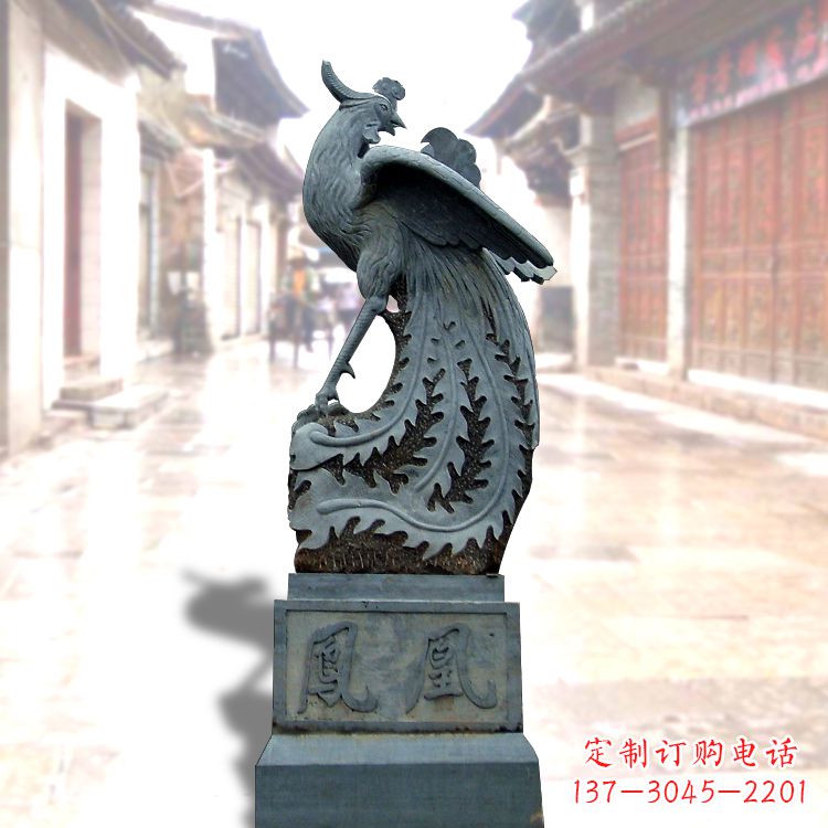 常州匠心之作——青石仿古凤凰雕塑