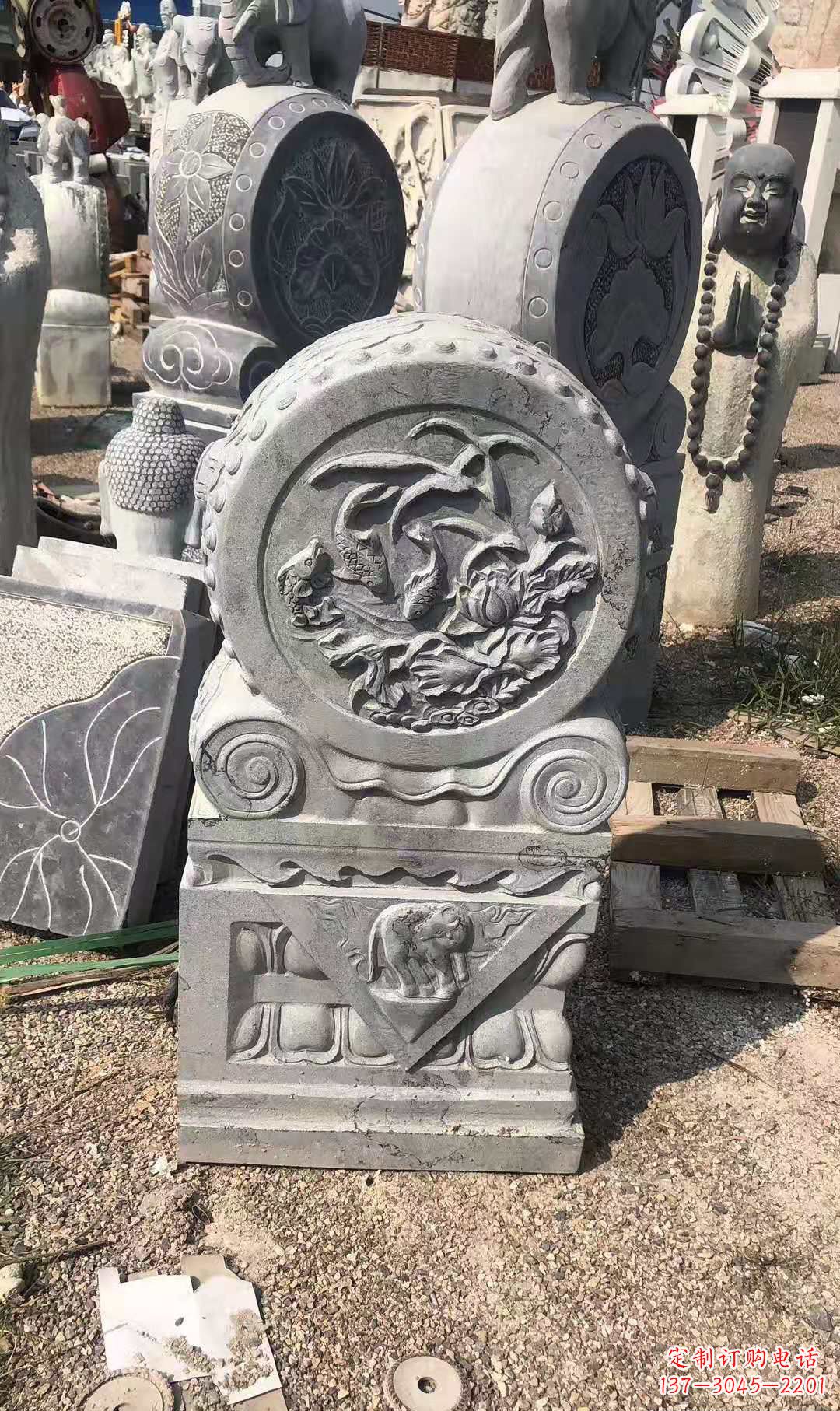 常州别具一格的门墩青石仿古雕塑