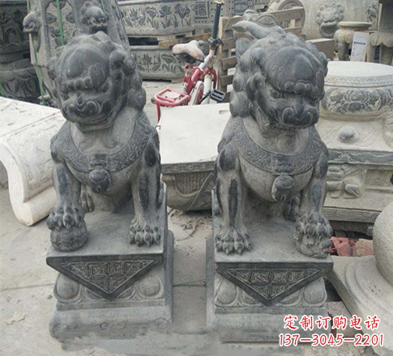 常州传承传统,精致青石狮子雕塑