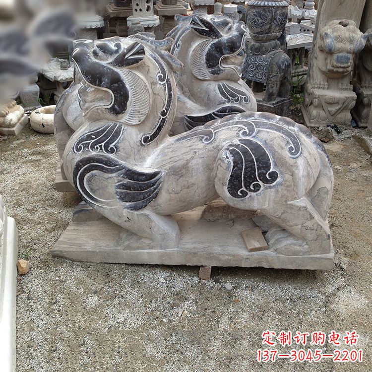 常州手工精雕青石貔貅雕塑