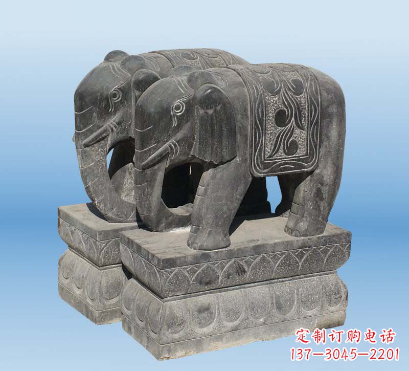 常州仿古石雕大象,雕刻出精美之美