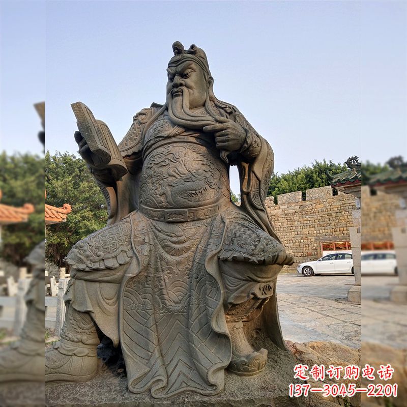 常州青石关公雕塑,让您的家居更加古典优雅