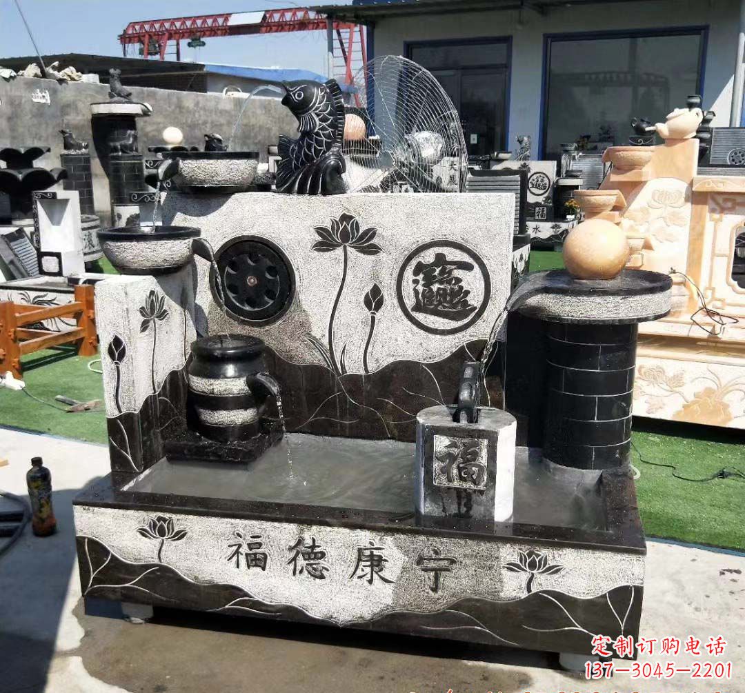 常州青石水池石雕——美丽水中景观