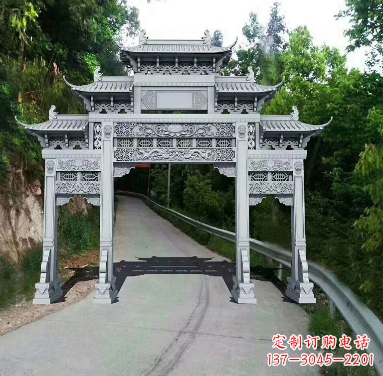 常州青石牌坊雕塑