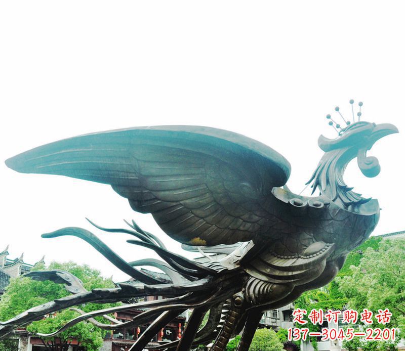 常州青铜凤凰雕塑,传承古典魅力