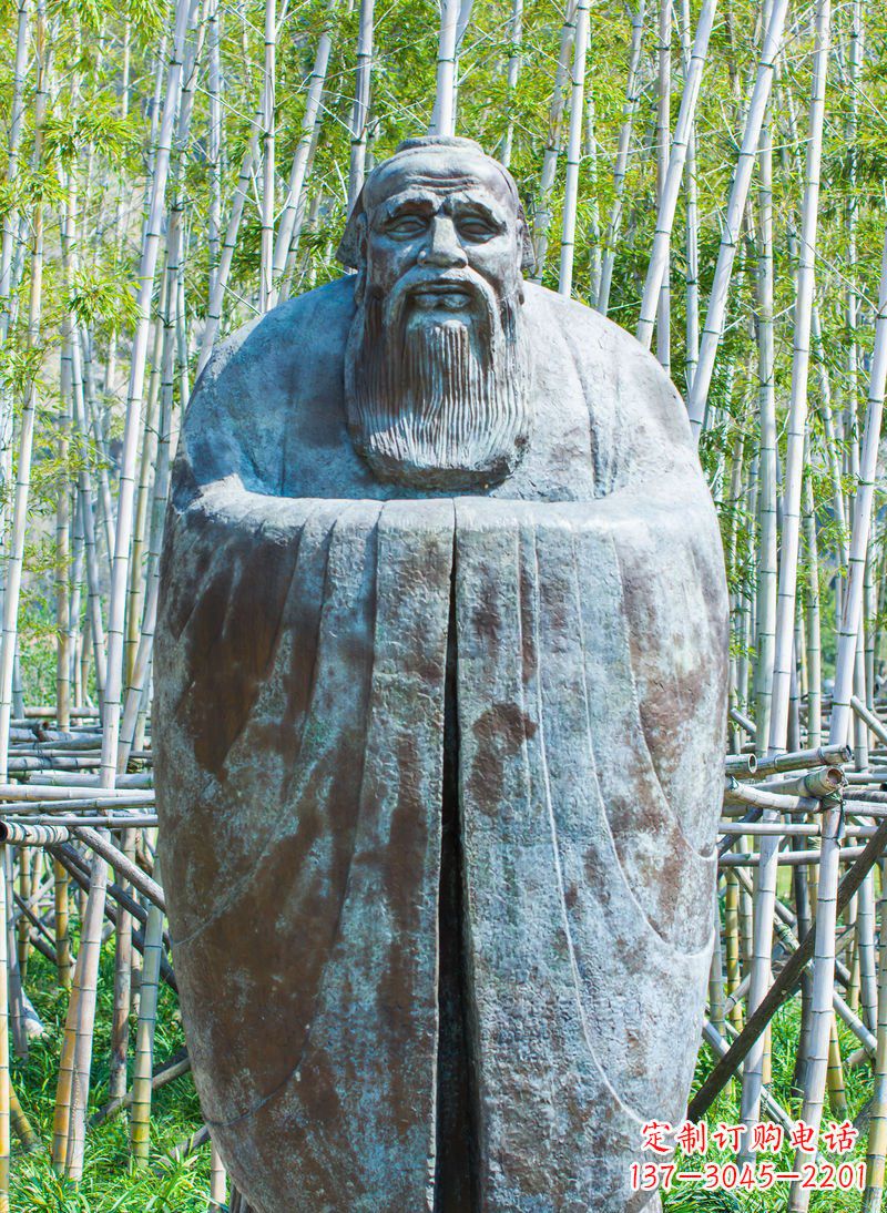 常州青铜孔子人像雕塑,真实还原历史智慧精神
