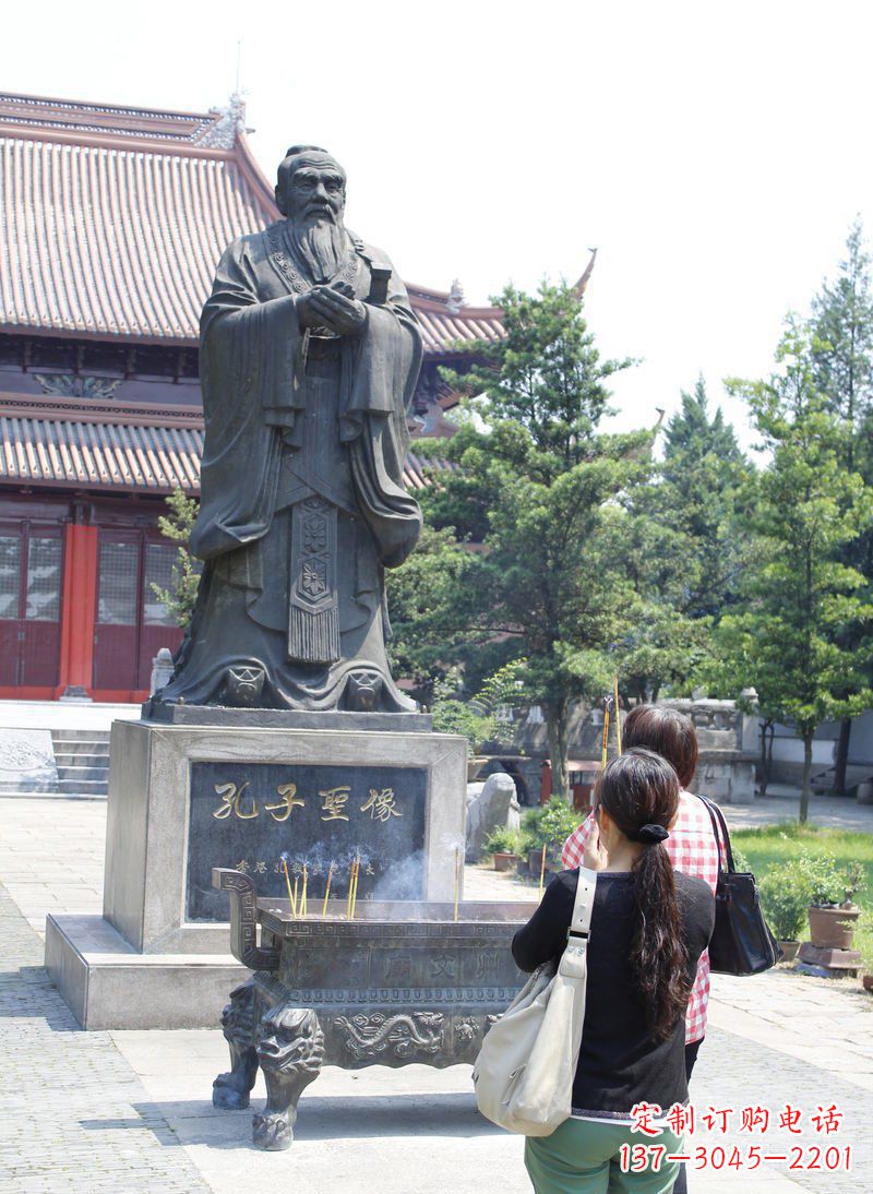 常州中领雕塑推出精致青铜孔子雕塑,考究工艺,…