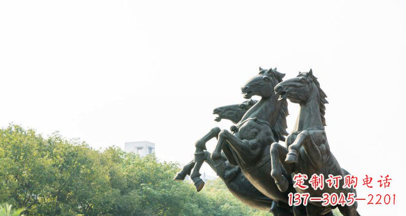 常州中领雕塑出品,精美青铜三匹马铜雕塑
