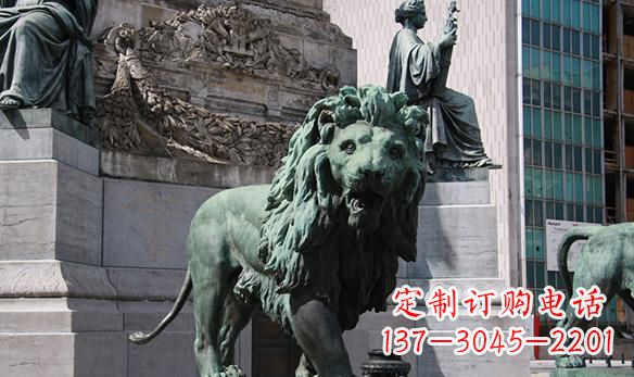 常州青铜狮子摆件