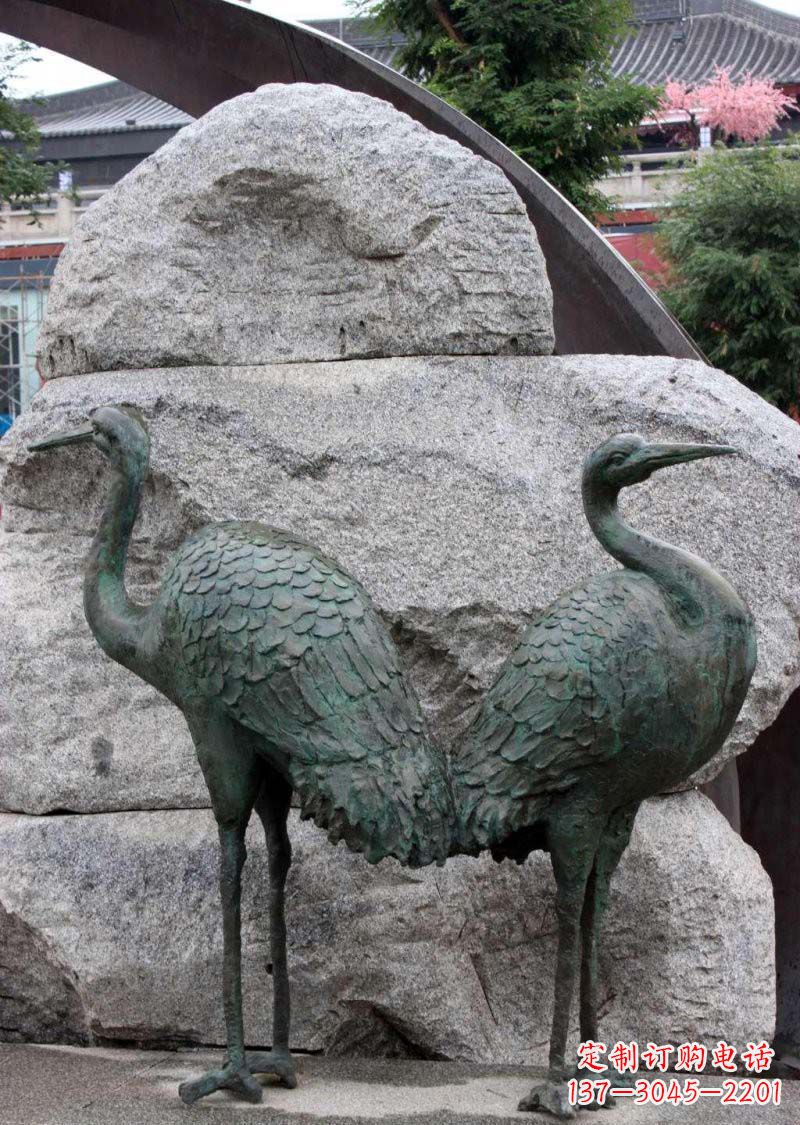 常州青铜仙鹤公园动物雕塑--令人叹为观止的完美艺术品