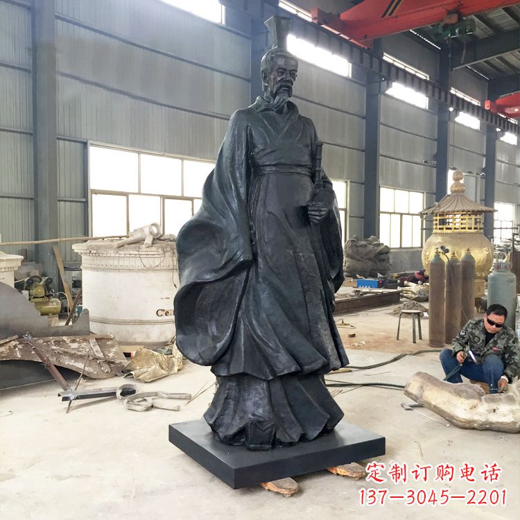 常州体现古典韵味,屈原铜雕塑!