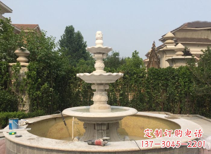 常州三层喷泉公园石雕--唤醒公园原始的气息