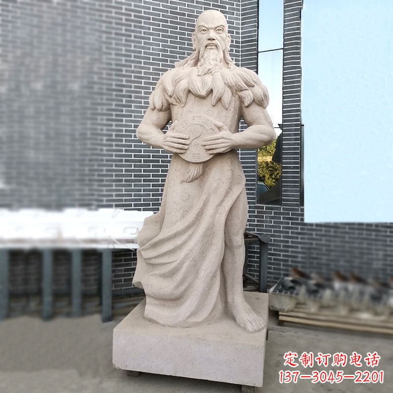 常州手工雕刻伏羲石雕塑像