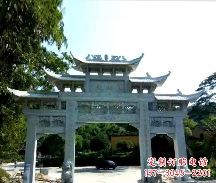 常州艺术般的精美大理石牌坊雕塑,为您的家增添高雅气质