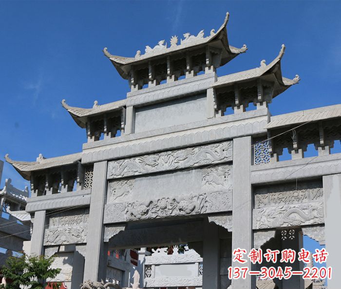 常州定制牌坊石雕,纪念无价的美好记忆