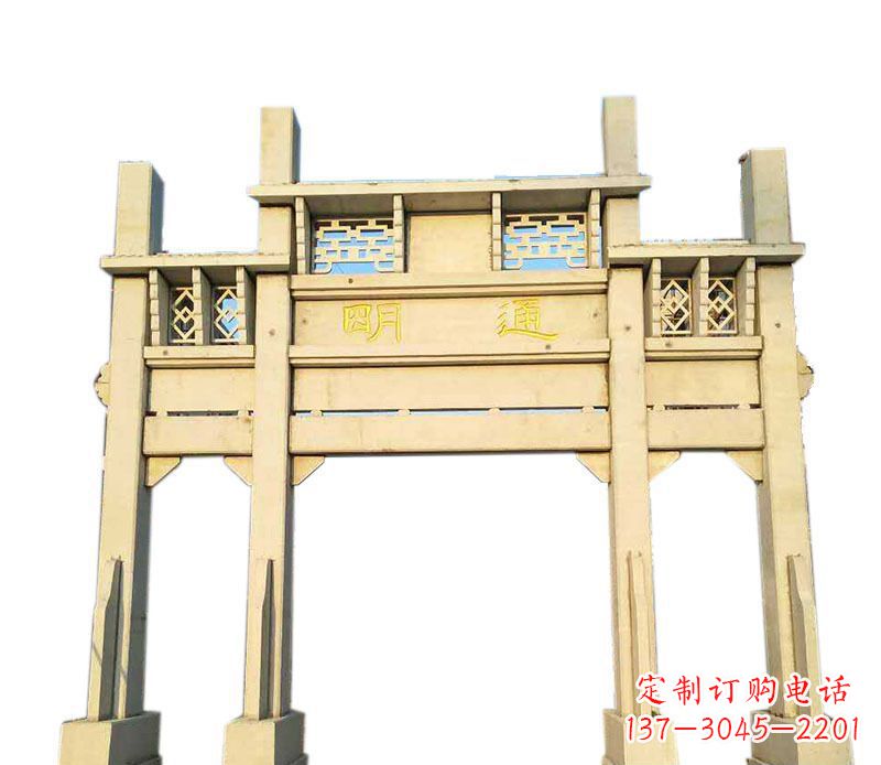 常州三门仿古牌坊石雕——给您的家园带来传统之美