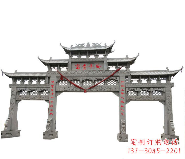 常州三门牌坊石雕:让您的空间增添宁静优雅