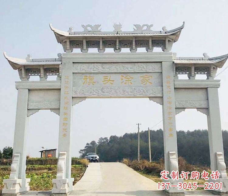 常州三门牌坊石雕——精美雕塑,缔造传承