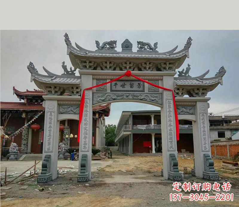 常州以传统工艺为源的独特牌坊石雕