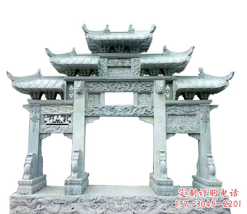 常州中领雕塑仿古牌坊石雕定制