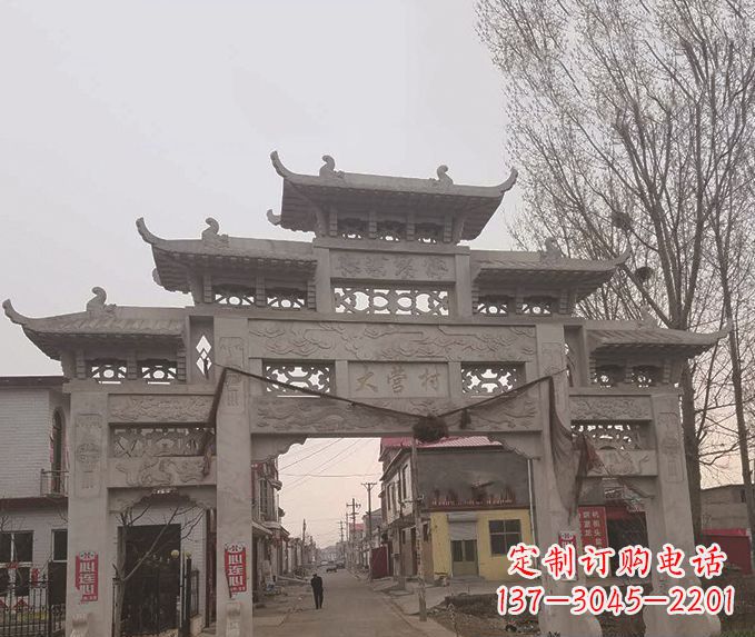 常州精美牌坊石雕,定制精美属于您的雕塑