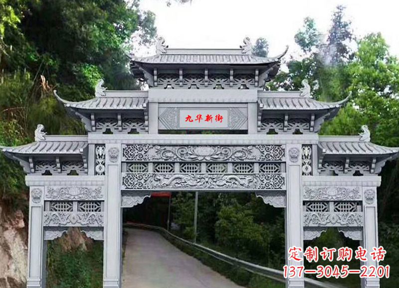 常州三门五楼石雕牌坊