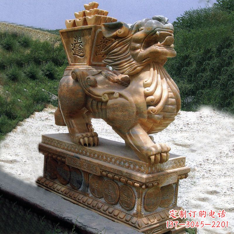常州商场企业看门神兽“日进斗金”招财貔貅石雕