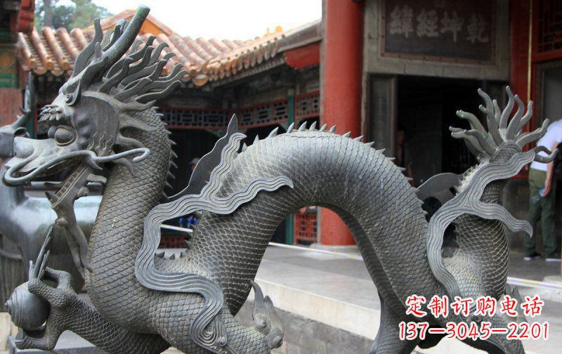 常州中领雕塑:精美神龙铜雕
