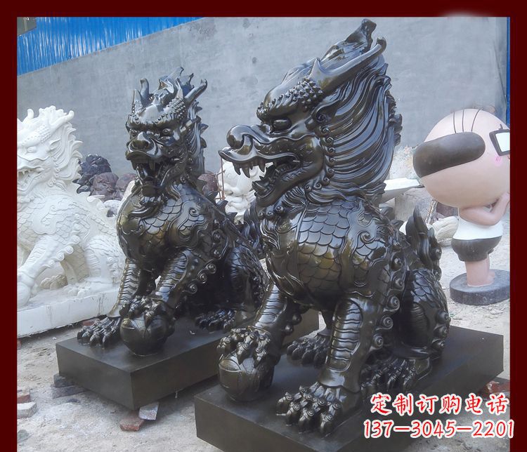 常州中领雕塑的麒麟铜雕是塑造精美的工艺结果。…