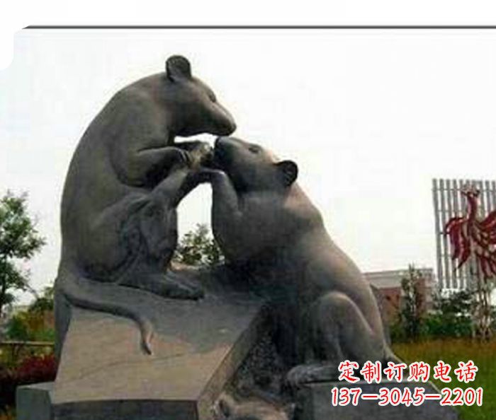 常州生肖动物老鼠石雕
