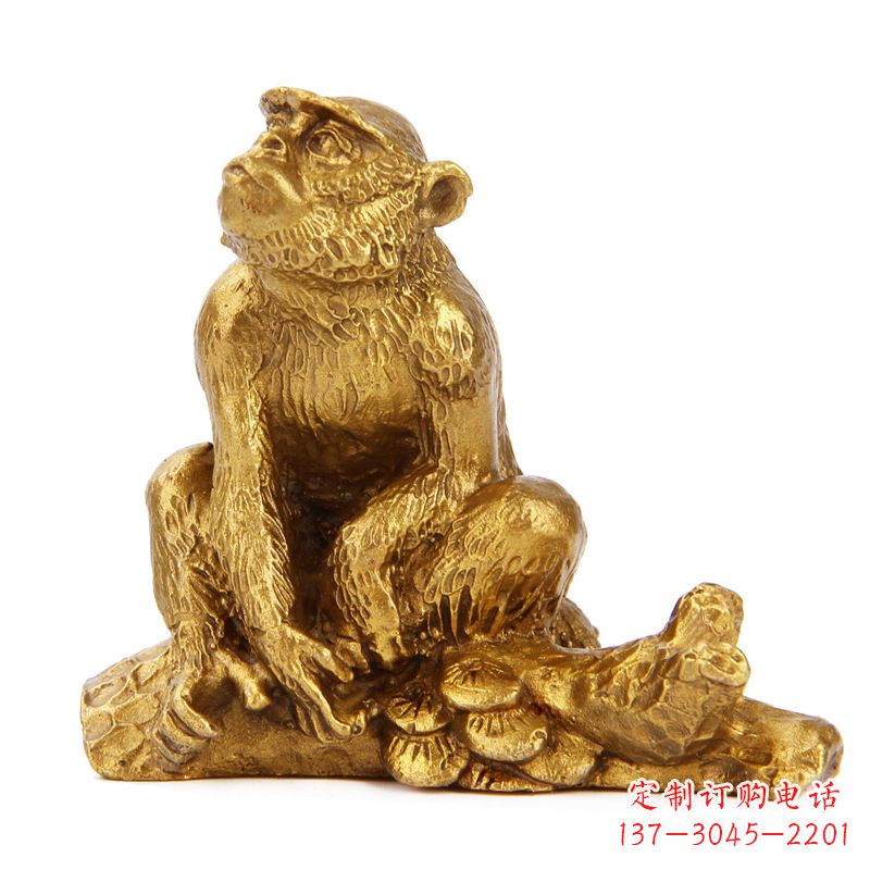 常州生肖猴-铸铜鎏金动物雕塑摆件