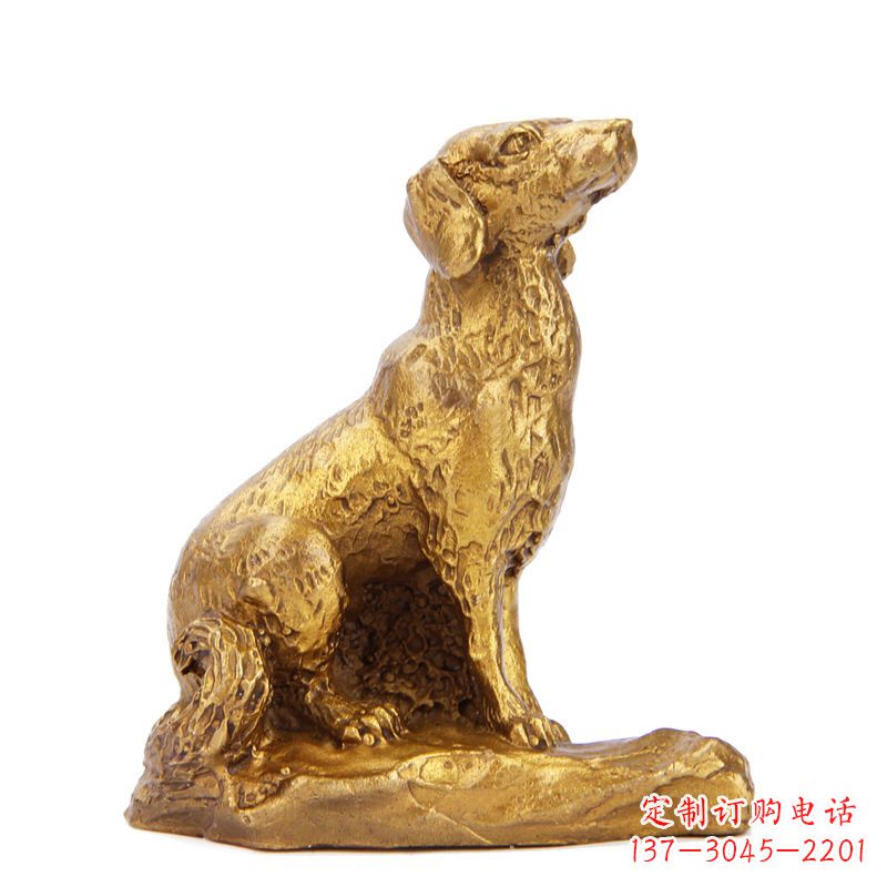 常州生肖狗-铸铜鎏金动物雕塑摆件