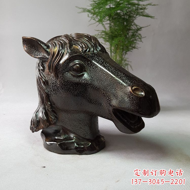 常州中领雕塑:生肖马铸铜兽首