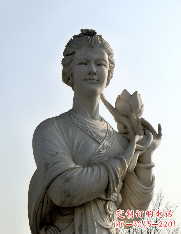 常州汉白玉荷花雕塑,精致美丽无双!