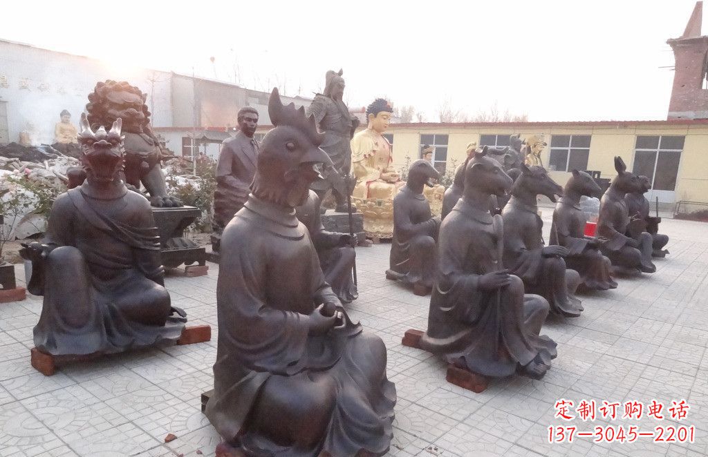 常州定制十二生肖头像铜雕
