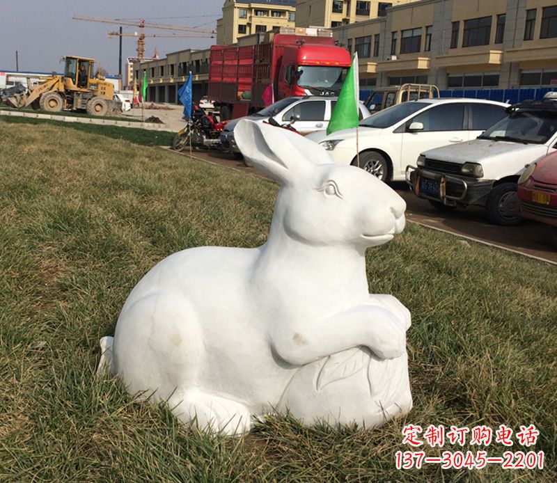 常州精美兔子石雕精品,点缀家居美景