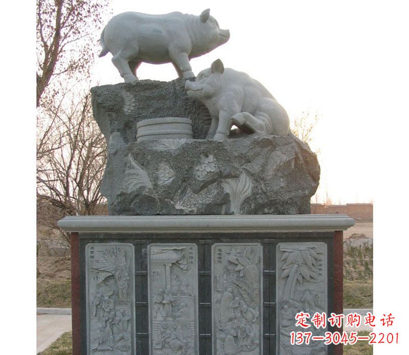 常州十二生肖猪石雕——质地原生态传承千年文化