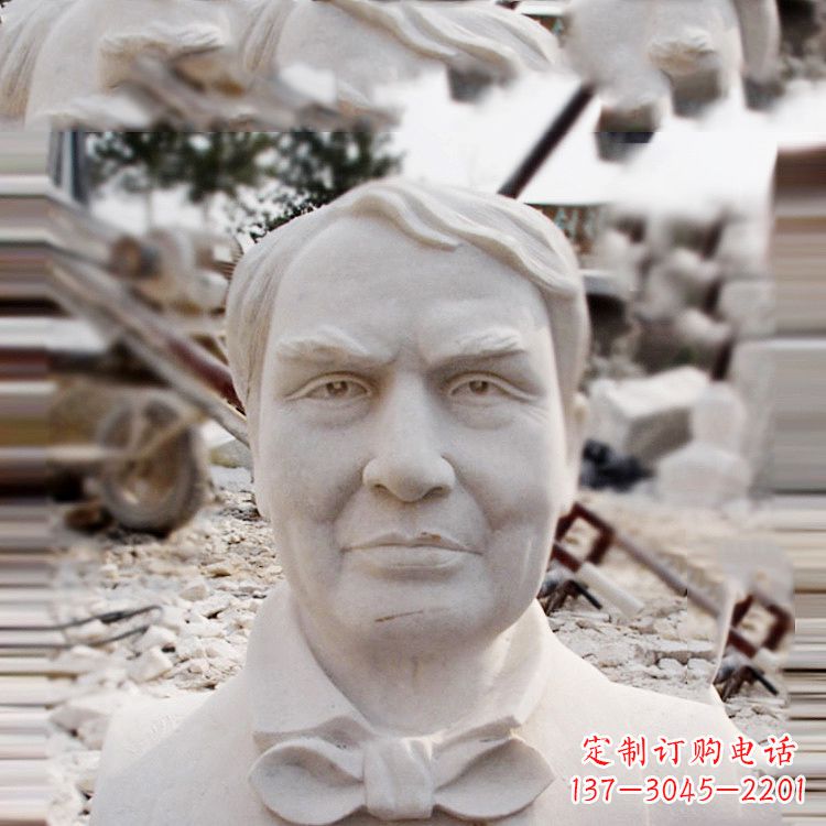 常州石雕爱迪生胸像雕塑