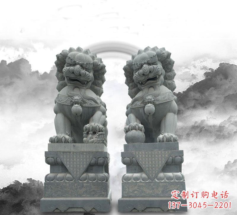常州石雕大理石狮子雕塑——定制精品雕塑