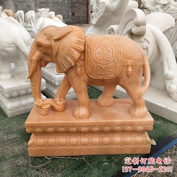 常州立柱大象雕塑,集美观和实用于一体
