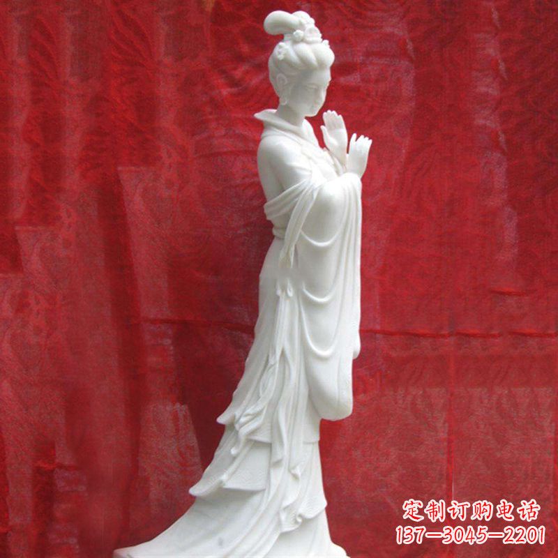 常州精美无双的汉白玉貂蝉雕塑